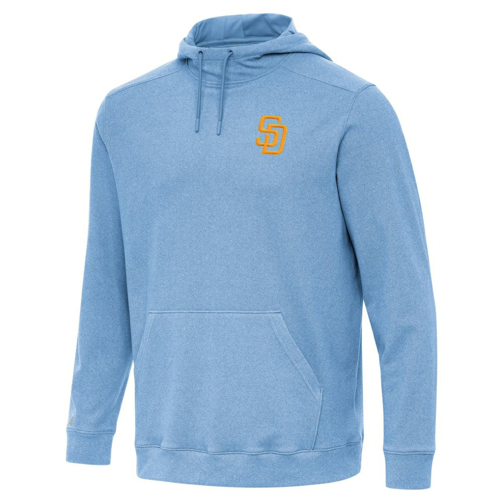San Diego Padres Antigua Cloud Pullover Hoodie - Heather Powder Blue