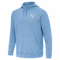 Kansas City Royals Antigua Cloud Pullover Hoodie - Heather Powder Blue