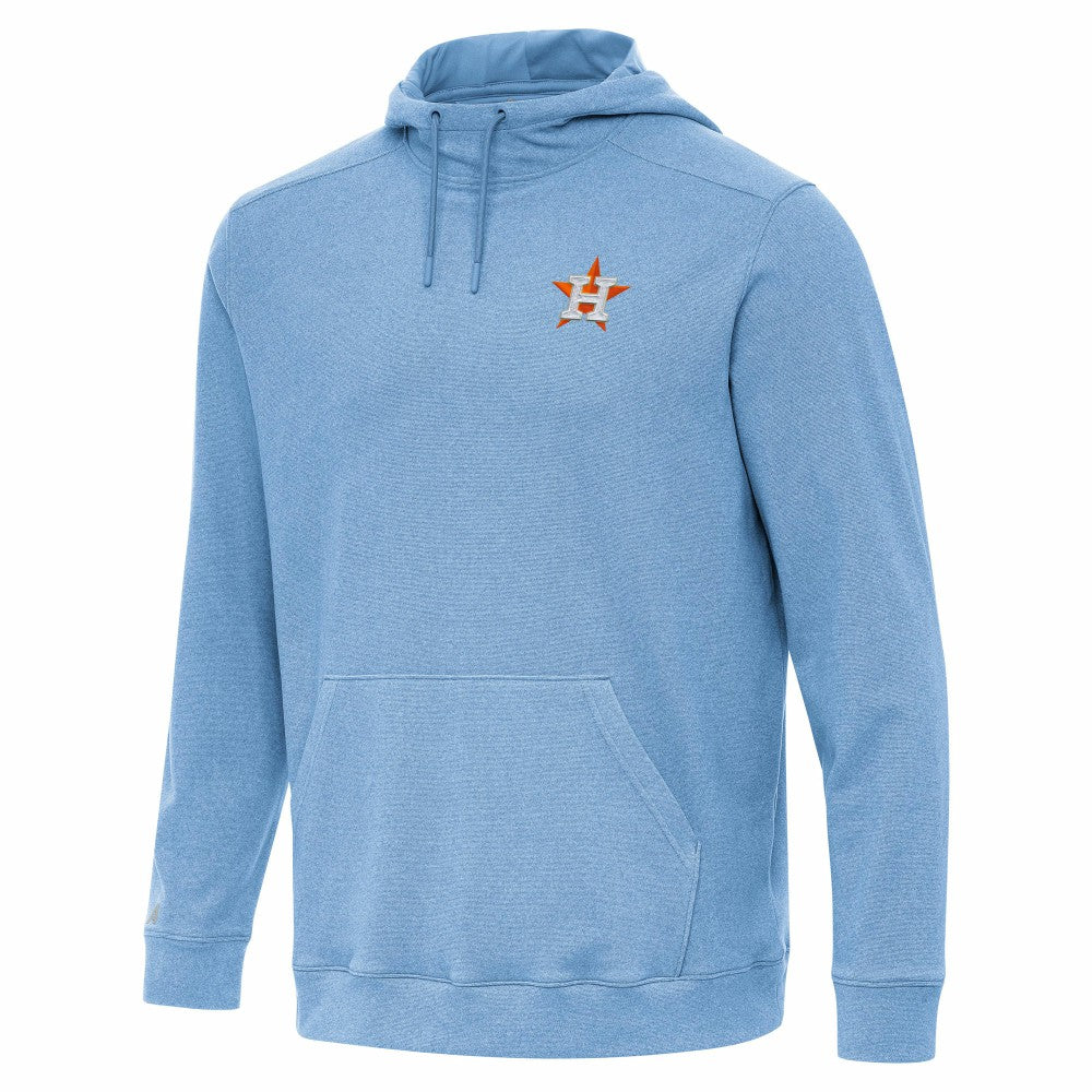 Houston Astros Antigua Cloud Pullover Hoodie - Heather Powder Blue