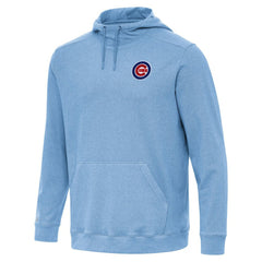 Chicago Cubs Antigua Cloud Pullover Hoodie - Heather Powder Blue