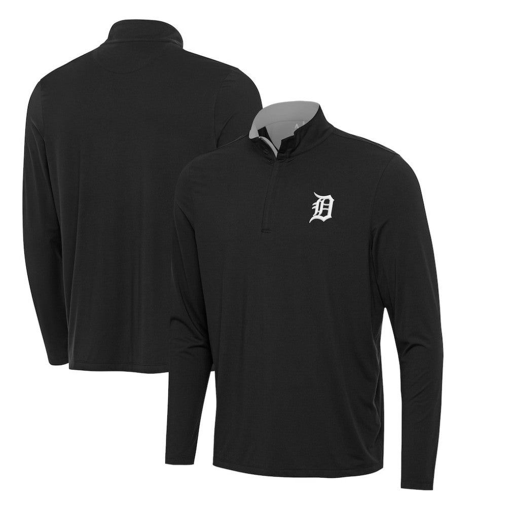 Detroit Tigers Antigua Content Quarter-Zip Top - Black