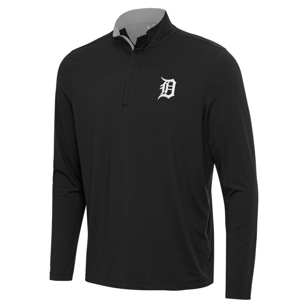 Detroit Tigers Antigua Content Quarter-Zip Top - Black