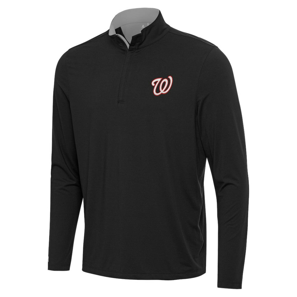 Washington Nationals Antigua Content Quarter-Zip Top - Black
