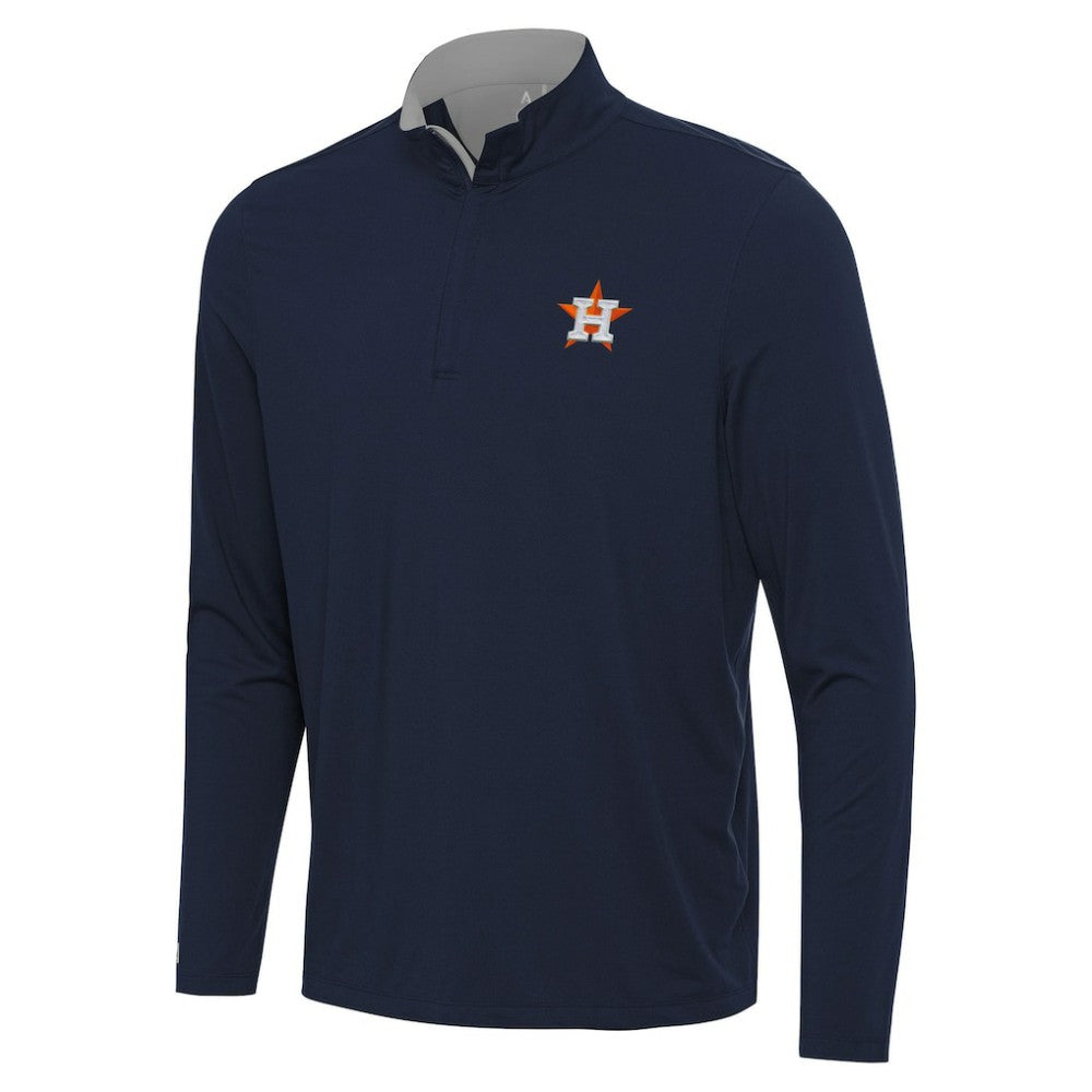 Houston Astros Antigua Content Quarter-Zip Top - Navy