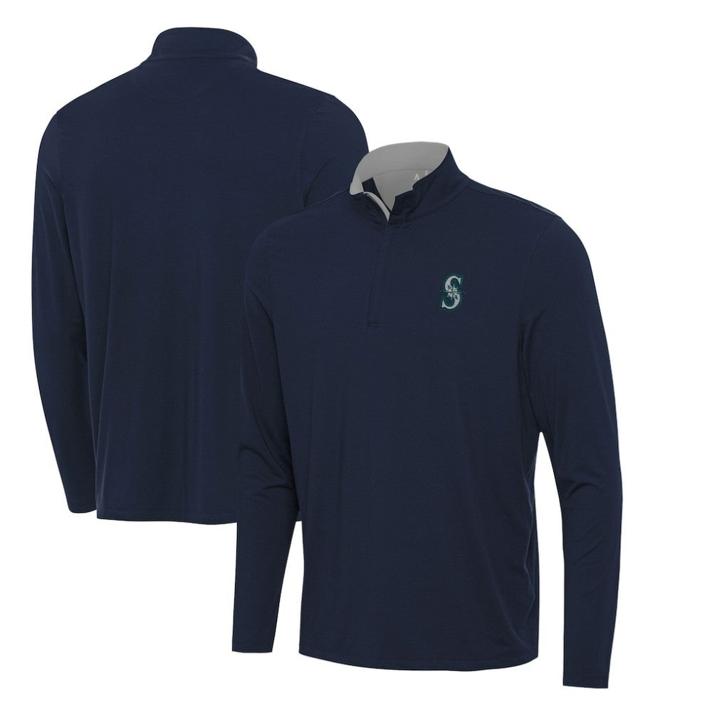 Seattle Mariners Antigua Content Quarter-Zip Top - Navy
