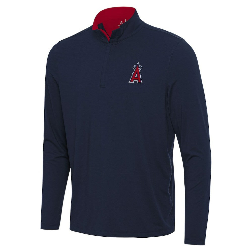 Los Angeles Angels Antigua Content Quarter-Zip Top - Navy