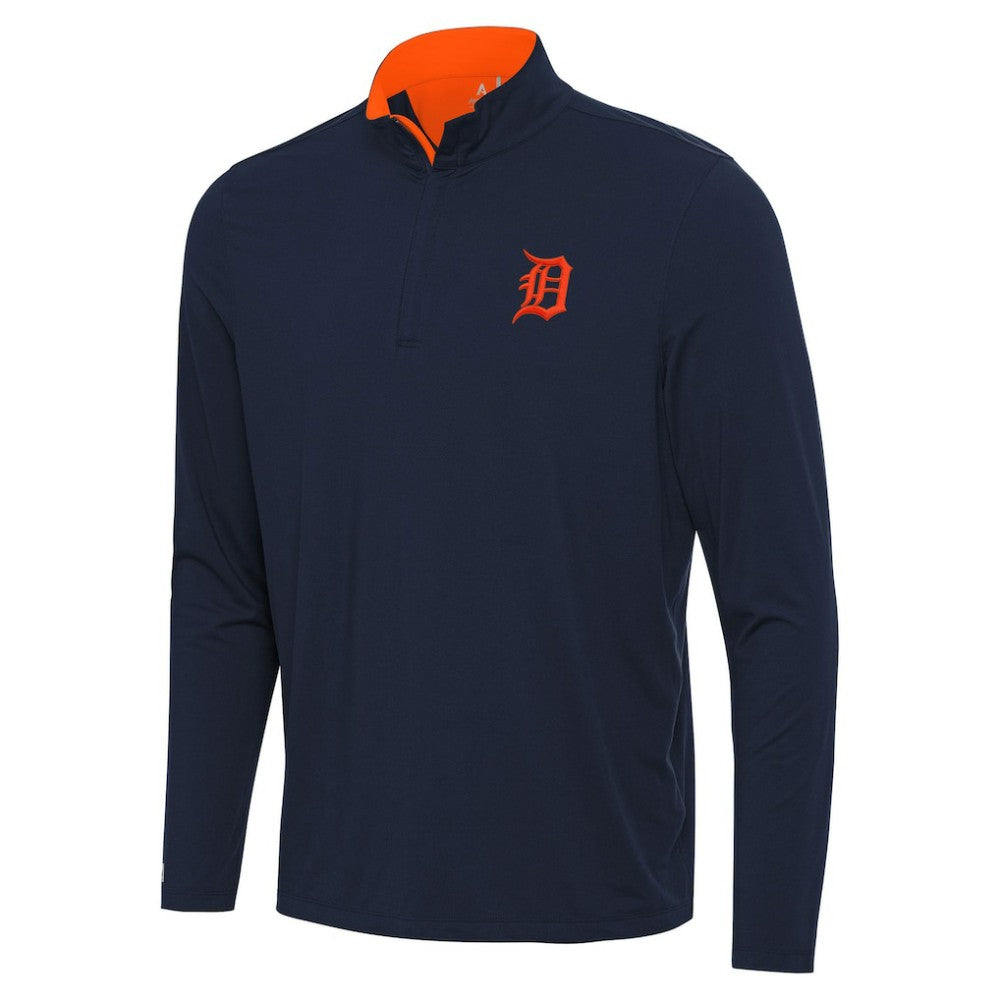 Detroit Tigers Antigua Content Quarter-Zip Top - Navy