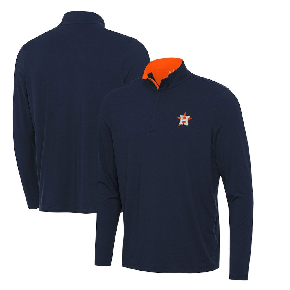 Houston Astros Antigua Content Quarter-Zip Top - Navy