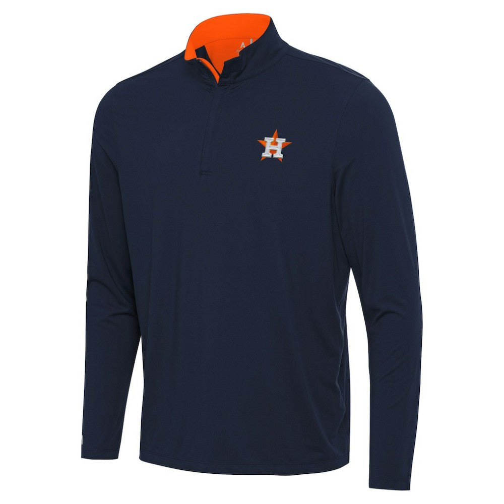 Houston Astros Antigua Content Quarter-Zip Top - Navy