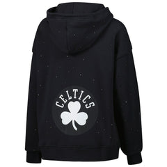 Boston Celtics Terez Women's Oversized Allover Gemstone Full-Zip Hoodie - Black online