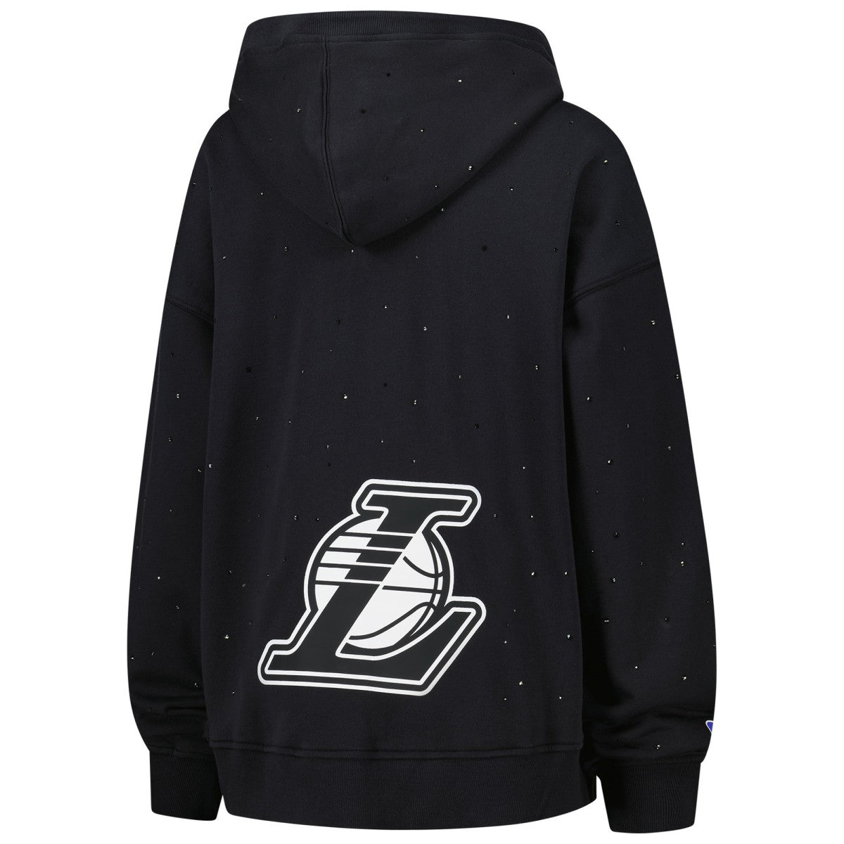 Los Angeles Lakers Terez Women's Oversized Allover Gemstone Full-Zip Hoodie - Black sale