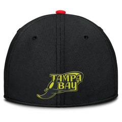 Tampa Bay Rays Neon 90s Rise SwooshFlex Hat - Crimson/Black | Nike