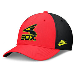 Chicago White Sox Neon 90s Rise SwooshFlex Hat - Crimson/Black | Nike