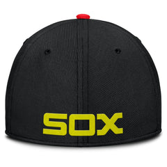 Chicago White Sox Neon 90s Rise SwooshFlex Hat - Crimson/Black | Nike