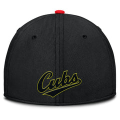 Chicago Cubs Neon 90s Rise SwooshFlex Hat - Crimson/Black | Nike