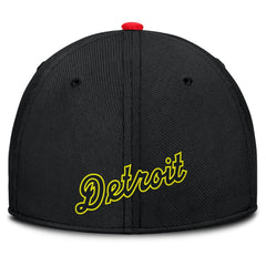 Detroit Tigers Neon 90s Rise SwooshFlex Hat - Crimson/Black | Nike