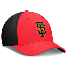 San Francisco Giants Neon 90s Rise SwooshFlex Hat - Crimson/Black | Nike