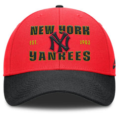 New York Yankees Neon 90s Rise Adjustable Hat - Crimson/Black | Nike