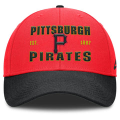 Pittsburgh Pirates Neon 90s Rise Adjustable Hat - Crimson/Black | Nike