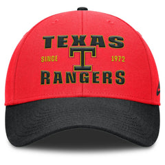 Texas Rangers Neon 90s Rise Adjustable Hat - Crimson/Black | Nike