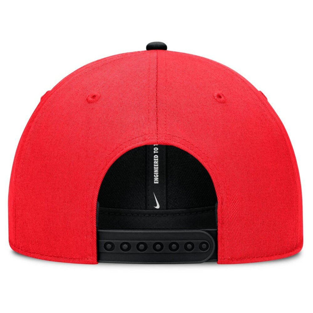 Atlanta Braves Neon 90s Rise Adjustable Hat - Crimson/Black | Nike