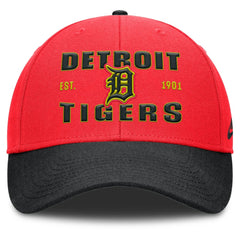Detroit Tigers Neon 90s Rise Adjustable Hat - Crimson/Black | Nike