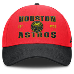 Houston Astros Neon 90s Rise Adjustable Hat - Crimson/Black | Nike