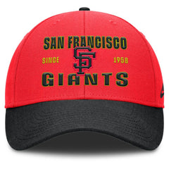 San Francisco Giants Neon 90s Rise Adjustable Hat - Crimson/Black | Nike
