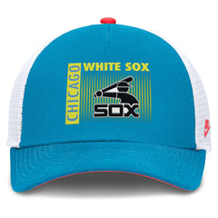 Chicago White Sox Neon 90s Rise Structured Performance Adjustable Trucker Hat - Teal | Nike