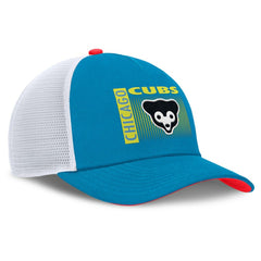 Chicago Cubs Neon 90s Rise Structured Performance Adjustable Trucker Hat - Teal | Nike