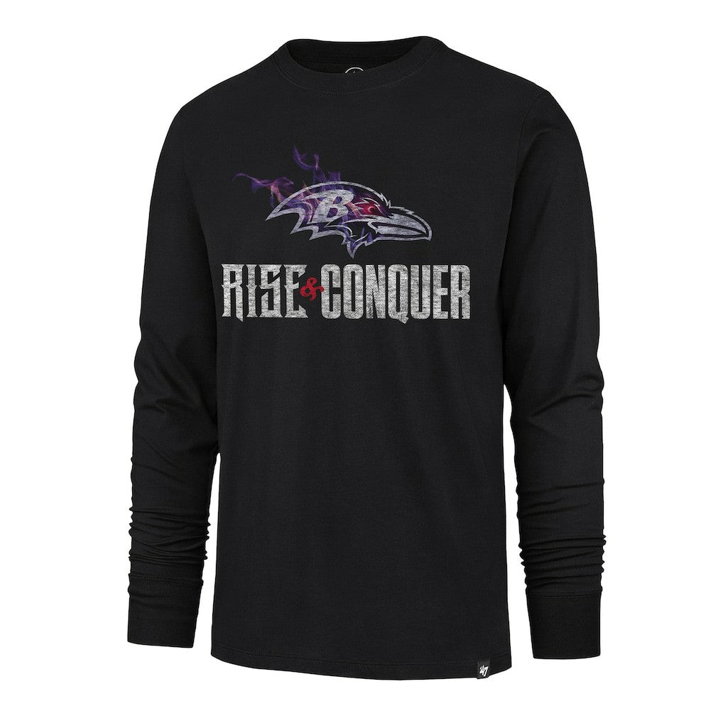 NFL Baltimore Ravens '47 Rise and Conquer Franklin Long Sleeve T-Shirt