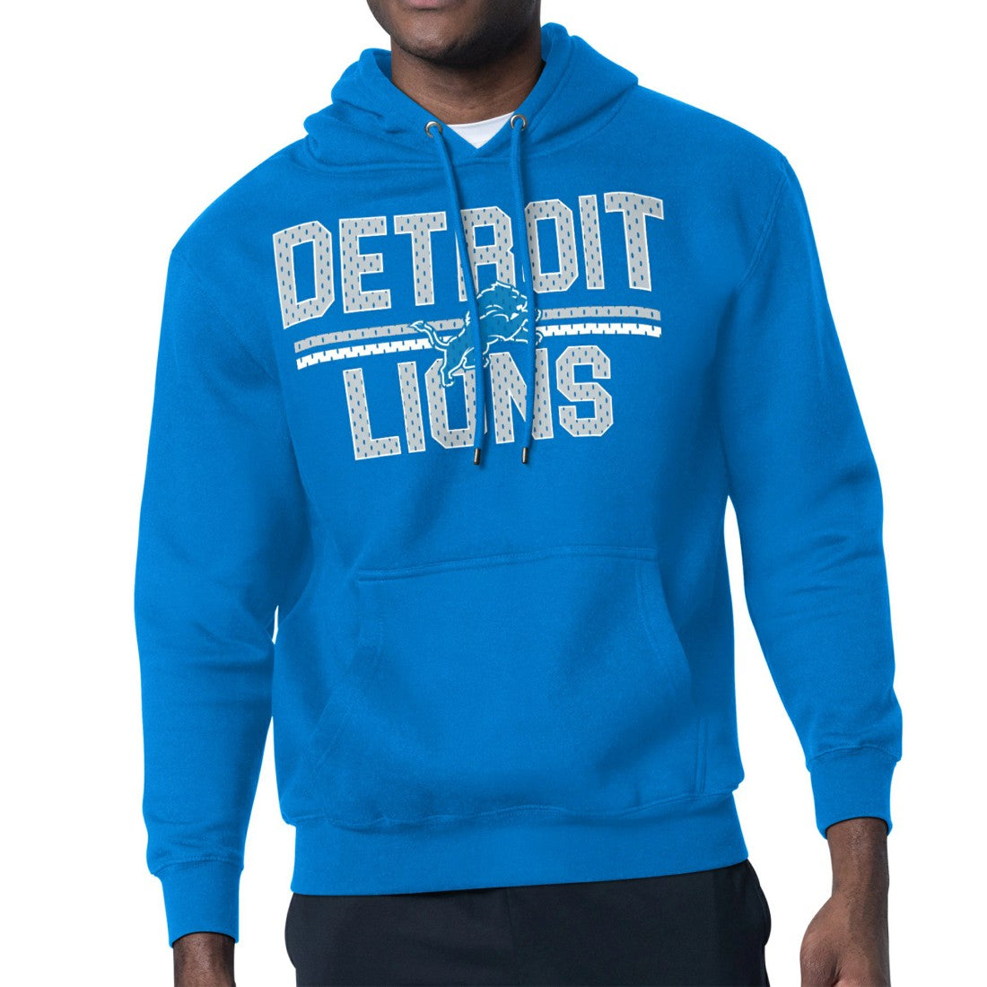 NFL Detroit Lions Starter Mesh Look Retro Team Logo Pullover Hoodie
