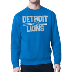 NFL Detroit Lions Starter Mesh Look Retro Team Logo Pullover Sweatshirt