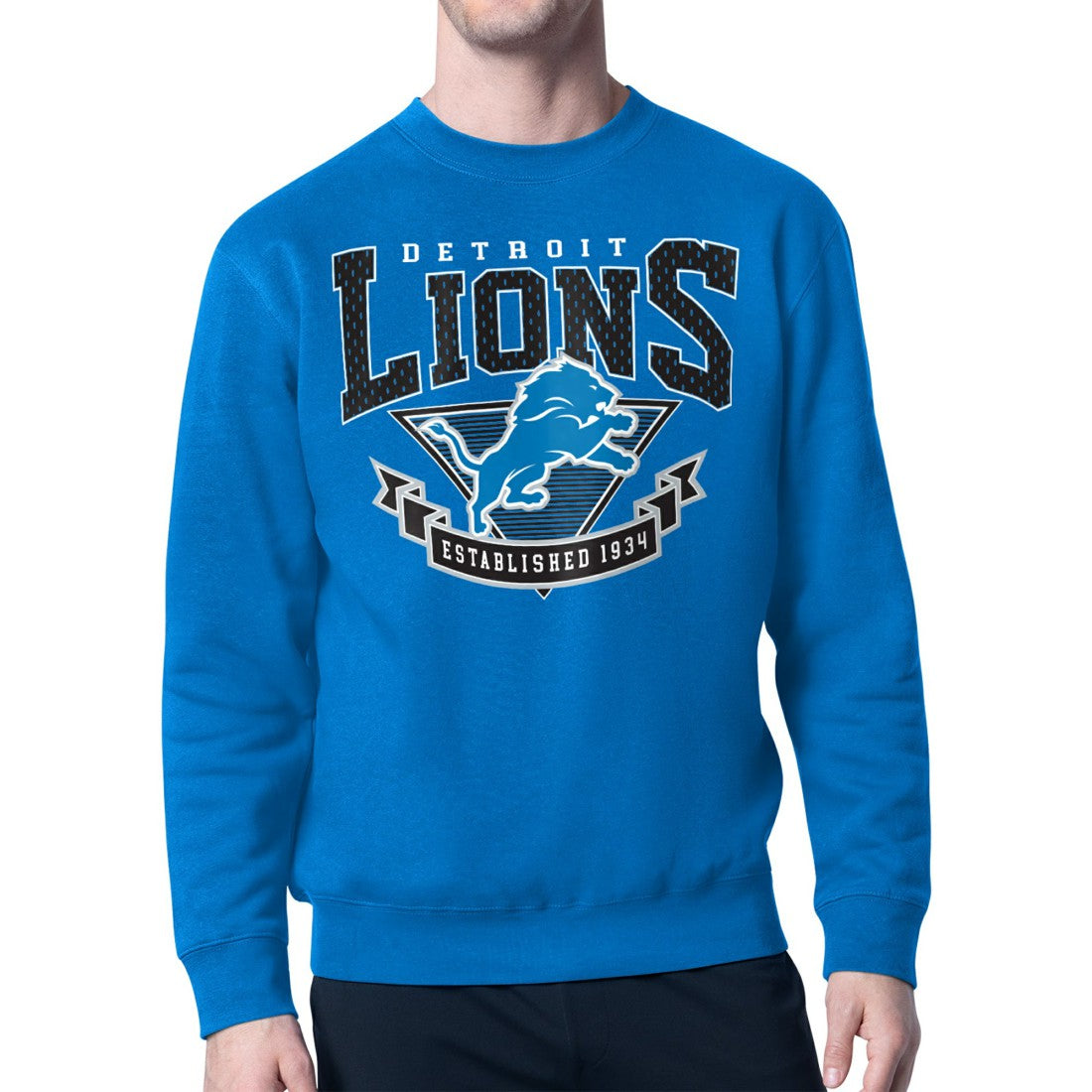 NFL Detroit Lions Starter ‘80s Inspired Pullover Sweatshirt