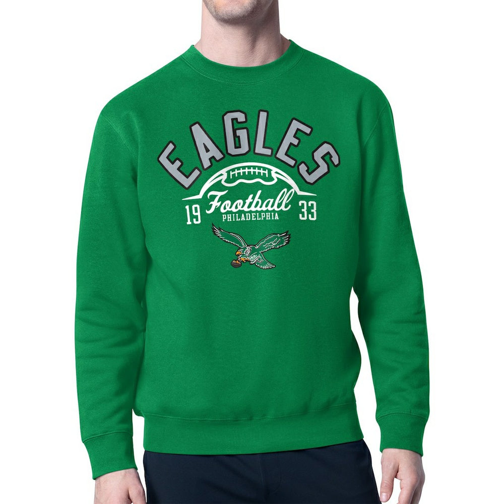 NFL Philadelphia Eagles Starter Team Retro Logo Fleece Tri-Blend Pullover Sweatshirt