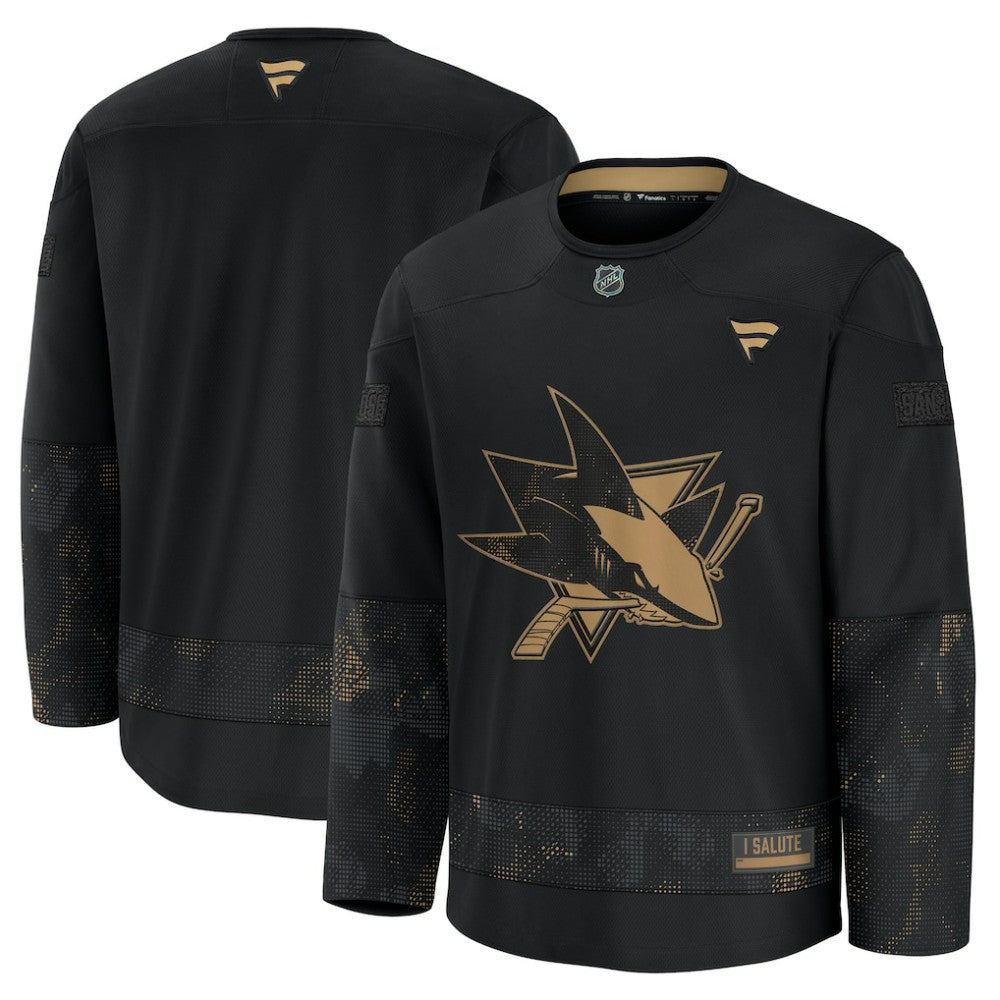 San Jose Sharks Fanatics 2024 Military Appreciation Practice Jersey