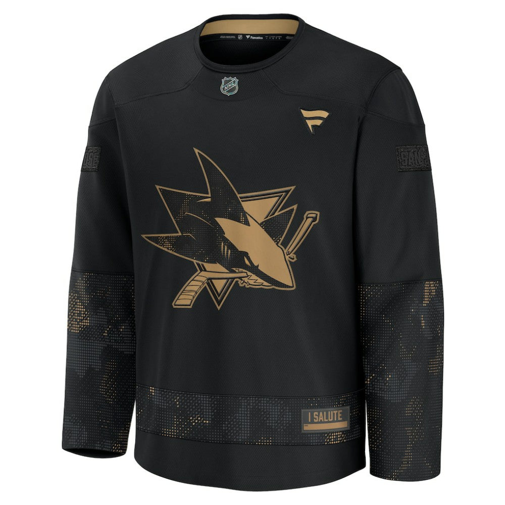San Jose Sharks Fanatics 2024 Military Appreciation Practice Jersey