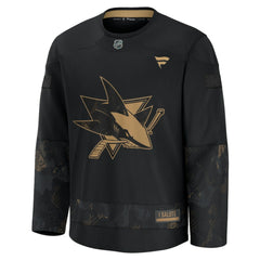San Jose Sharks Fanatics 2024 Military Appreciation Practice Jersey