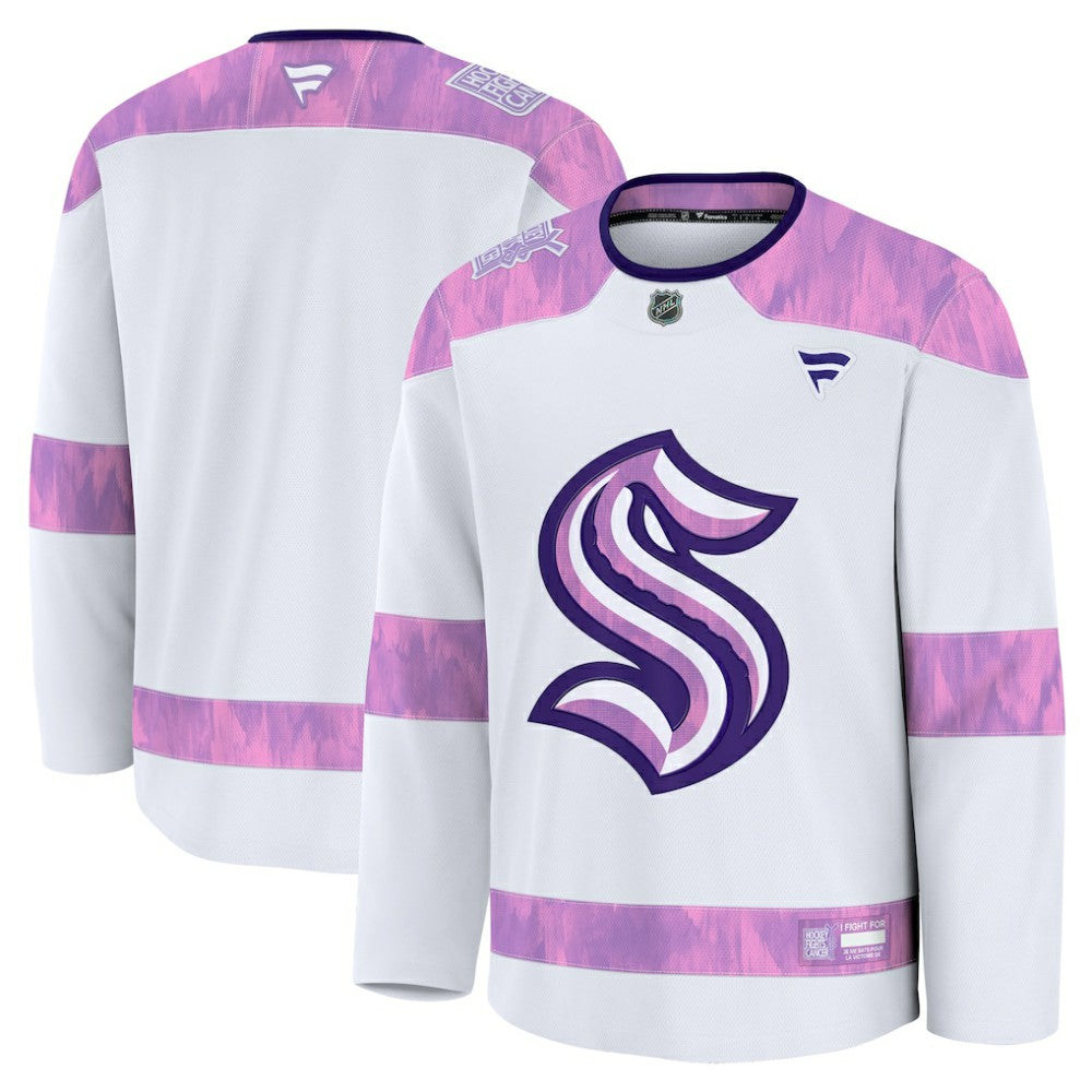 Seattle Kraken Fanatics 2024 Hockey Fights Cancer Practice Jersey