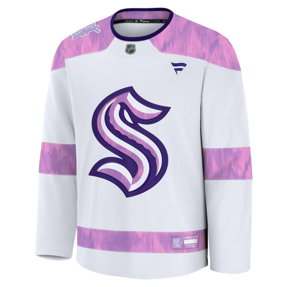 Seattle Kraken Fanatics 2024 Hockey Fights Cancer Practice Jersey