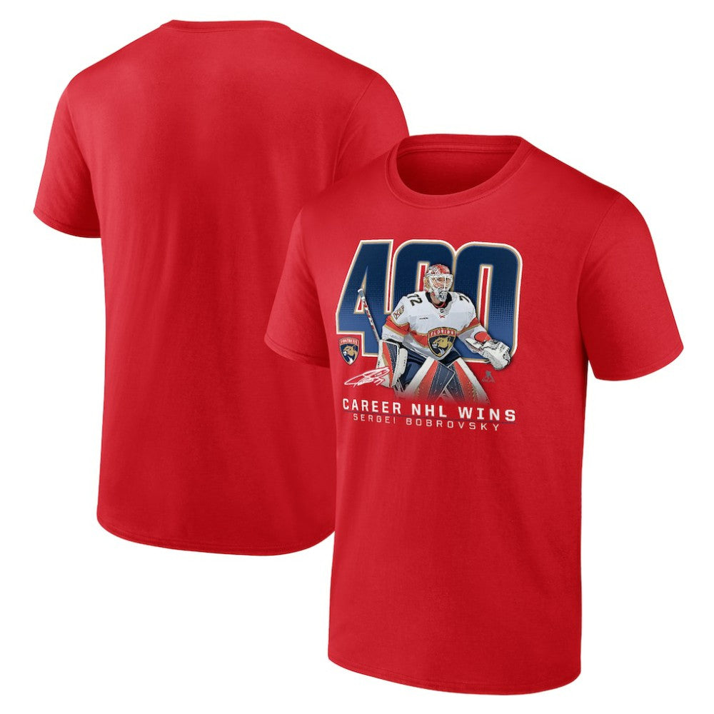 Sergei Bobrovsky Florida Panthers 400 Career Wins T-Shirt