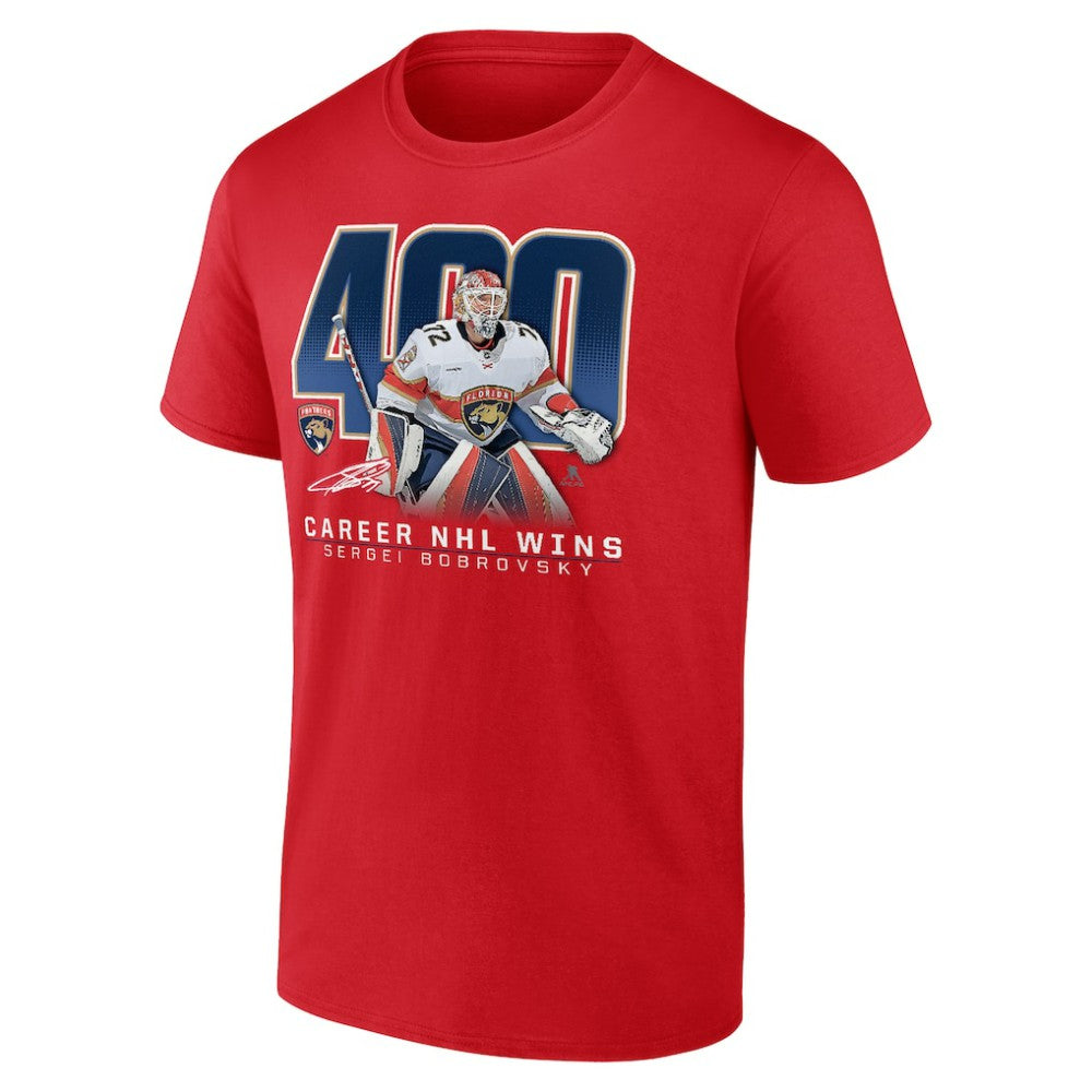 Sergei Bobrovsky Florida Panthers 400 Career Wins T-Shirt