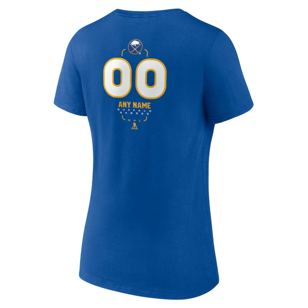 Buffalo Sabres Women's Personalized Name & Number Midfielder V-Neck T-Shirt