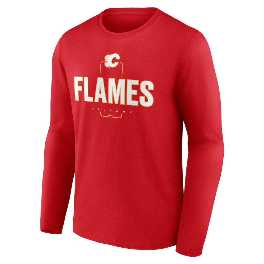 Calgary Flames Personalized Name & Number Midfielder Long Sleeve T-Shirt