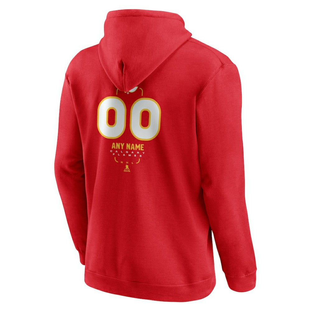 Calgary Flames Personalized Name & Number Midfielder Pullover Hoodie