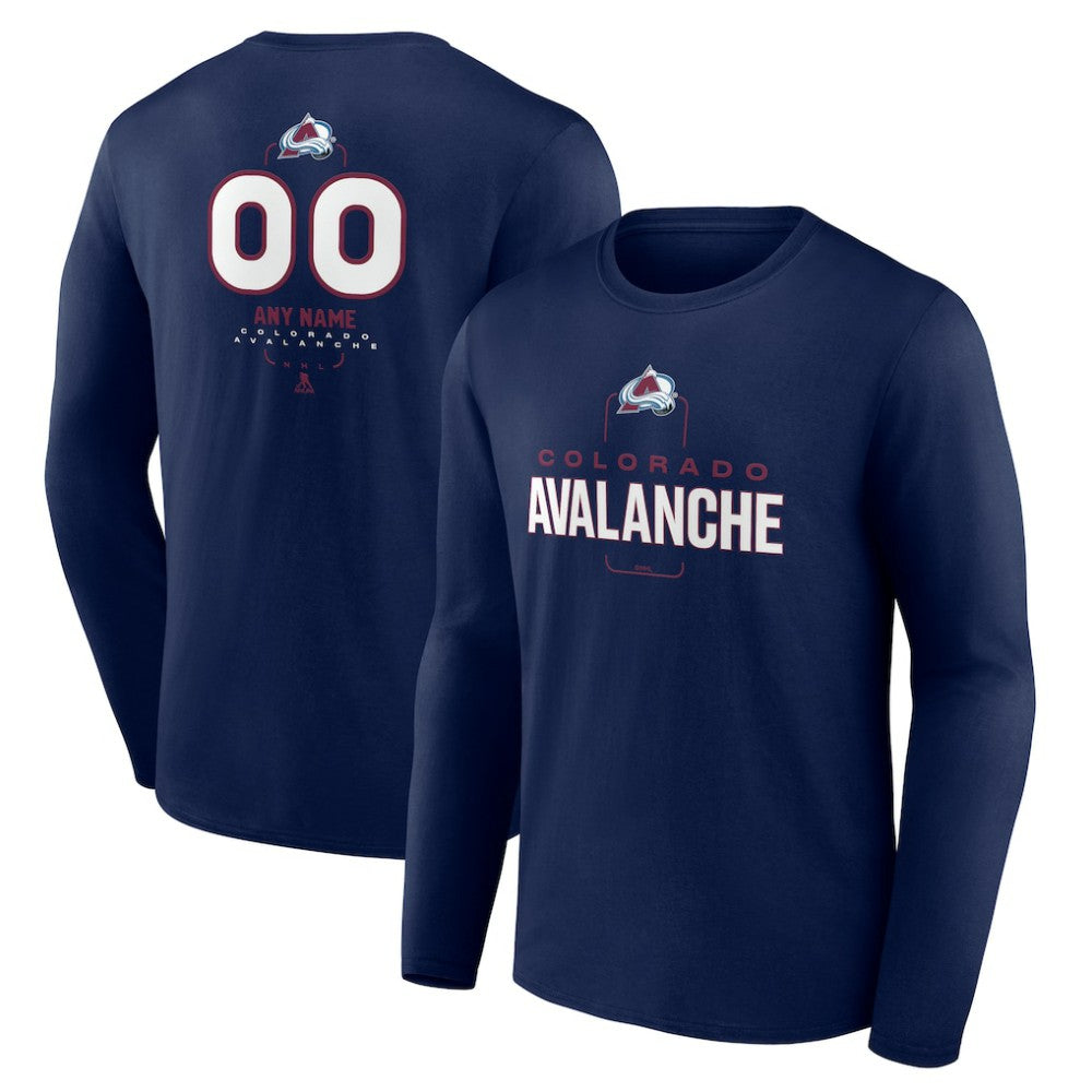 Colorado Avalanche Personalized Name & Number Midfielder Long Sleeve T-Shirt
