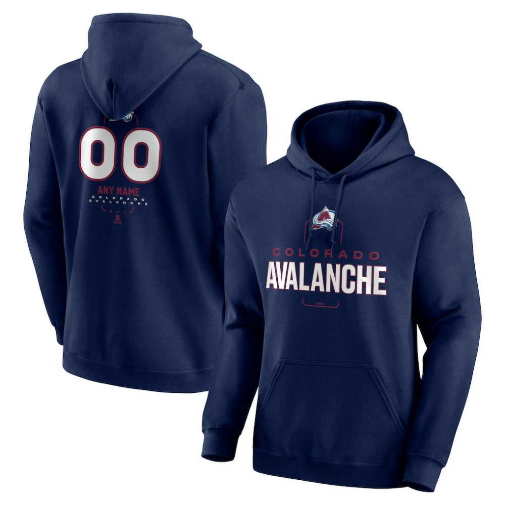 Colorado Avalanche Personalized Name & Number Midfielder Pullover Hoodie