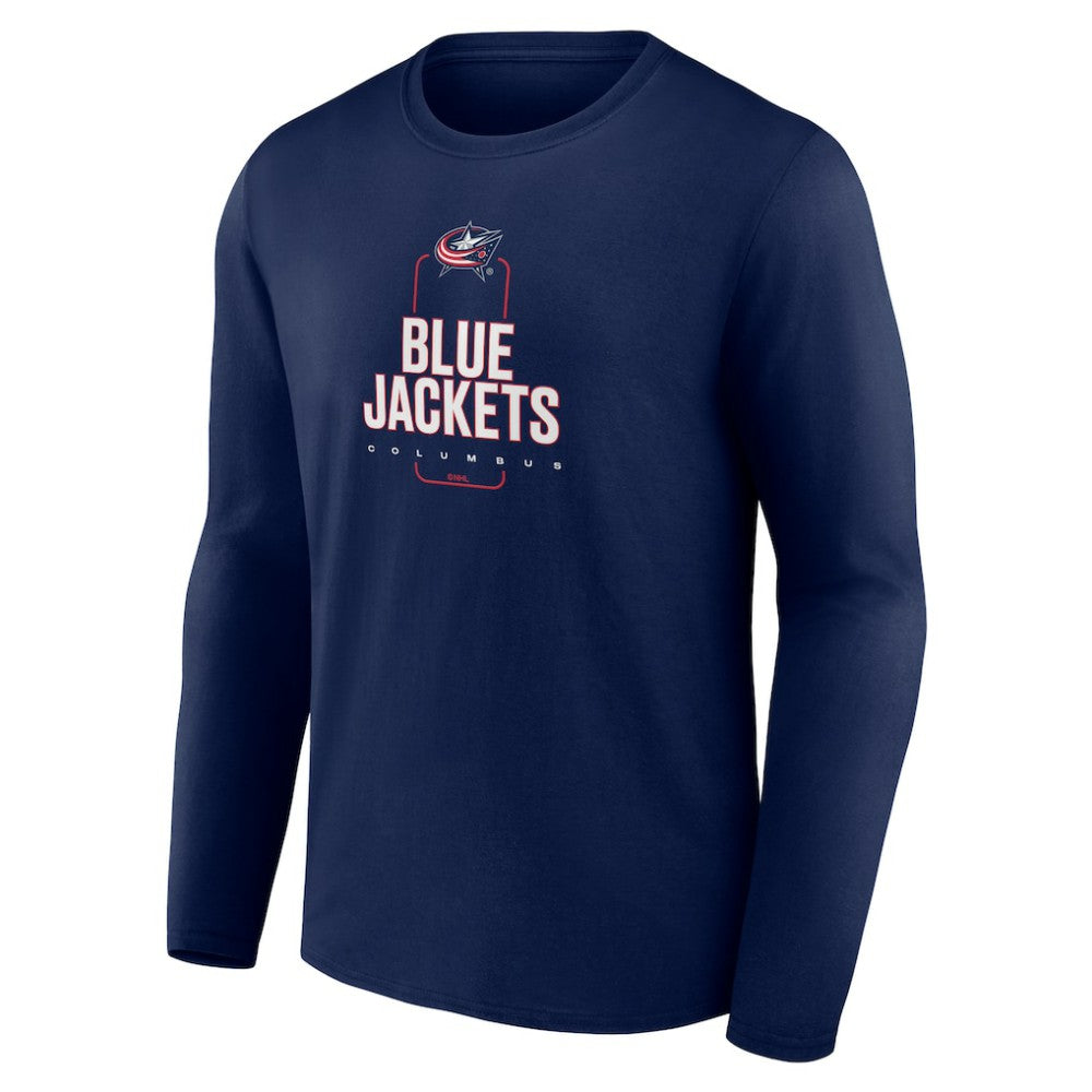 Columbus Blue Jackets Personalized Name & Number Midfielder Long Sleeve T-Shirt