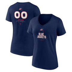 Columbus Blue Jackets Women's Personalized Name & Number Midfielder V-Neck T-Shirt