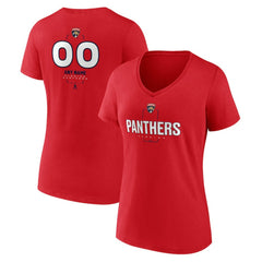 Florida Panthers Women's Personalized Name & Number Midfielder V-Neck T-Shirt